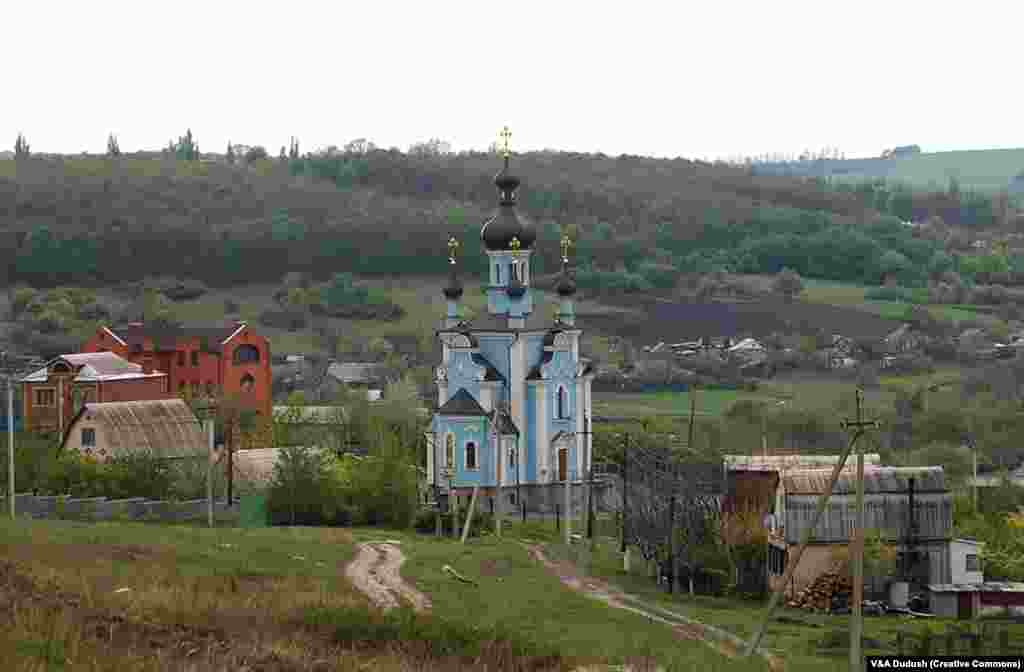 Праваслаўная царква ў вёсцы Багародзічнае Данецкай вобласьці, 2019 год &nbsp;