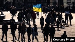 Украинский флаг в Германии