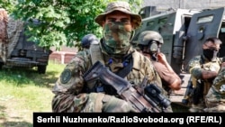 Байцы Іншаземнага легіёну ў складзе Ўзброеных сіл Украіны. Севераданецк Луганскай вобласьці, 2 чэрвеня 2022