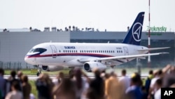 Sukhoi Superjet 100 на авиавыставке МАКС в 2017 году