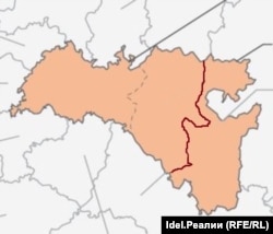 Примерная граница между двумя республиками, если бы Белебеевский, Бирский и Уфимский уезды были включены в Татарстан