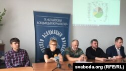 Прэс-канфэрэнцыя Беларускай асацыяцыі журналістаў 30 верасьня