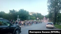 Протест против задержания губернатора, Хабаровск, 14 июля