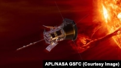 Ілюстрацыйная выява Parker Solar Probe каля Сонца