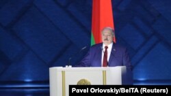 Аляксандар Лукашэнка выступае з пасланьнем беларускаму народу і Нацыянальнаму Сходу. 28 студзеня 2022 году