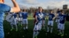 Belarus - Football match between the teams of the first league Pramen-Tarpeda. Minsk,11Oct2017